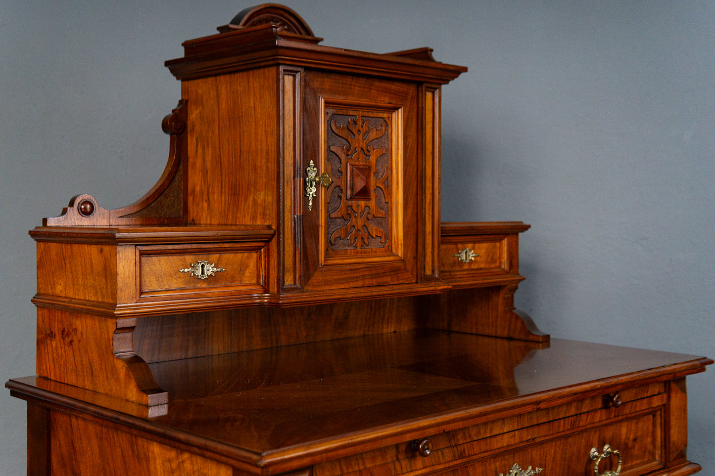 Antiker Schreibtisch Tisch Vintage Sekretär Desk Büro MÖBLINGER 2412_1903
