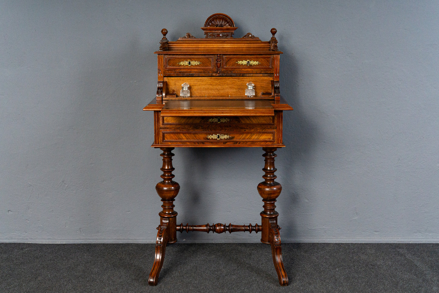 Antik Schreibtisch Nähtisch Sekretär Kommode Schrank Tisch MÖBLINGER 2412_1905