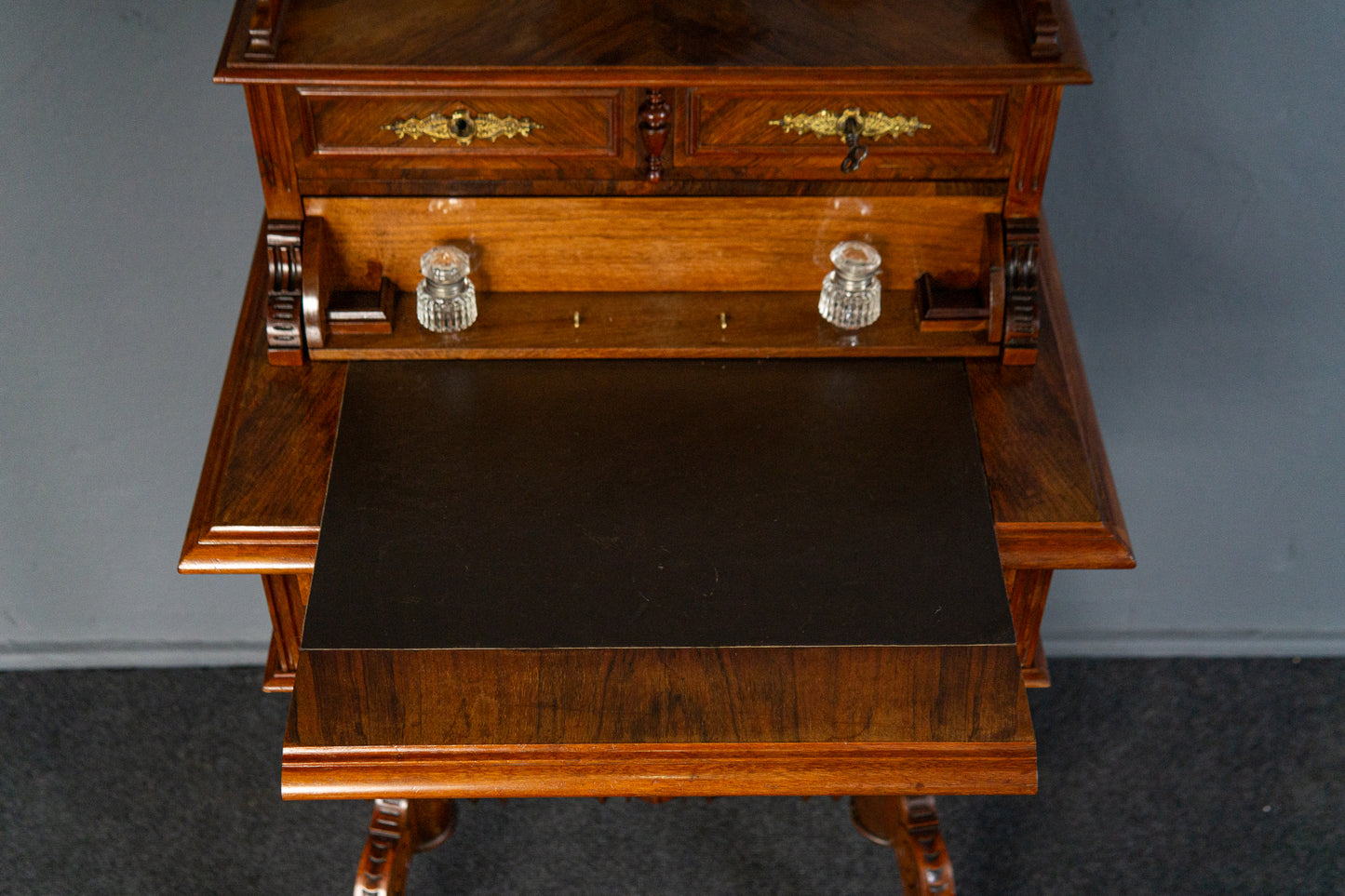 Antik Schreibtisch Nähtisch Sekretär Kommode Schrank Tisch MÖBLINGER 2412_1905