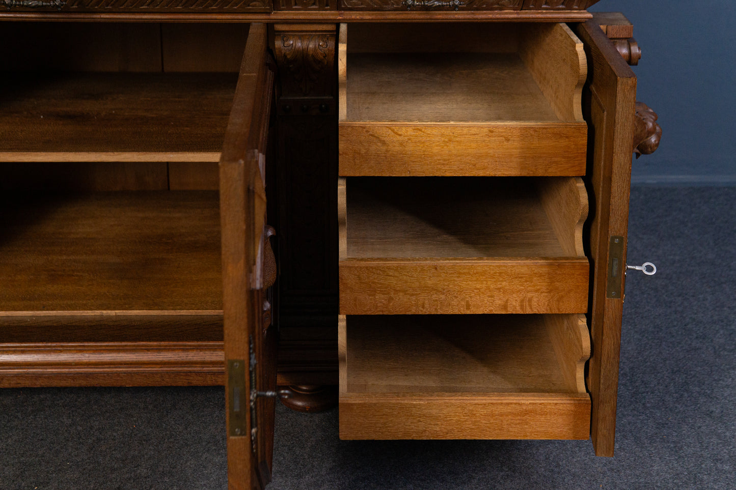 Gründerzeit Buffet Anrichte Schrank Regal Alt Antik 2404_2502