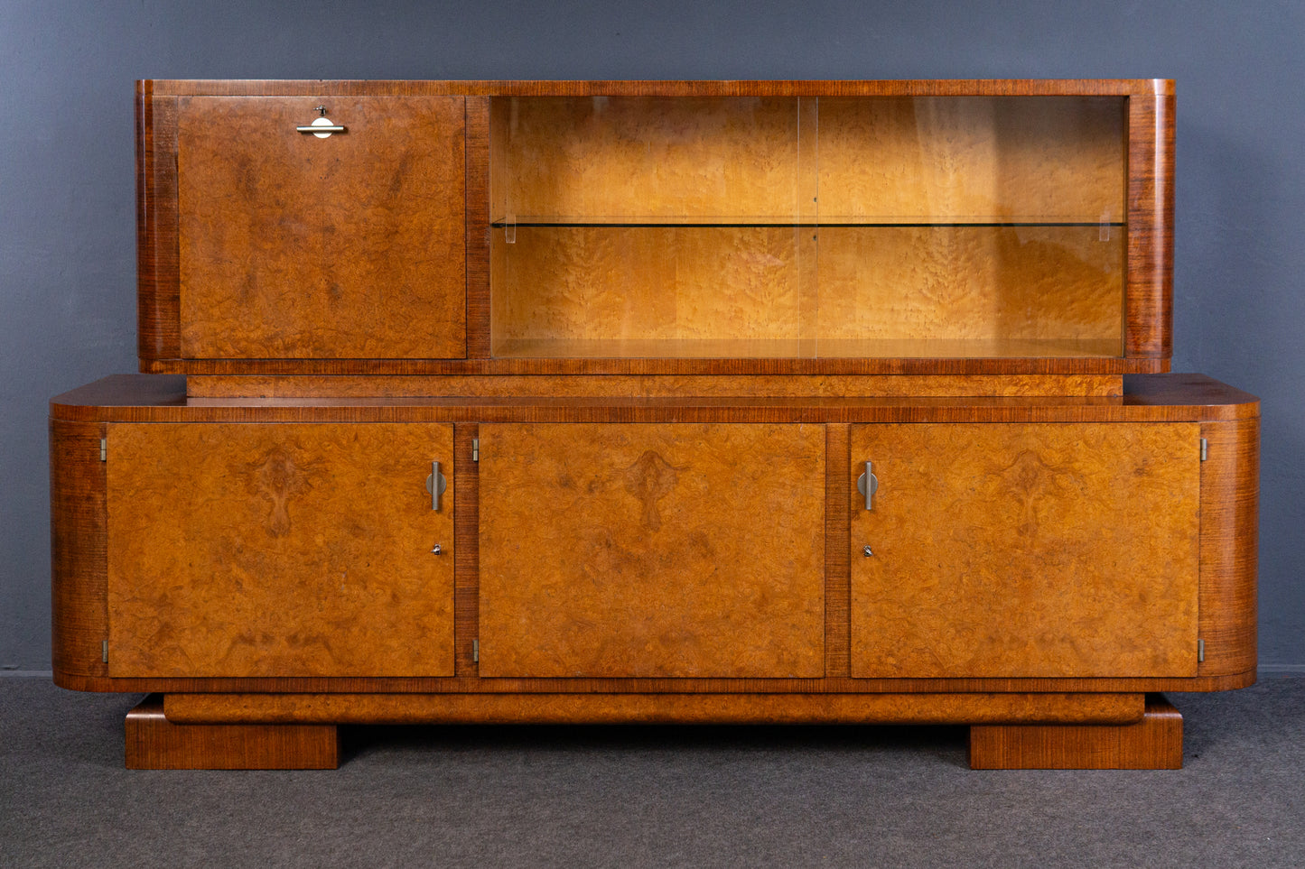 Art Deco Sideboard Schrank Regal Vitrine Alt Vintage 2404_2902