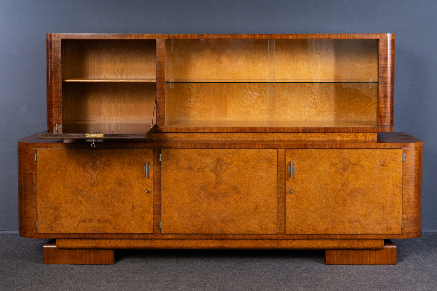 Art Deco Sideboard Schrank Regal Vitrine Alt Vintage 2404_2902