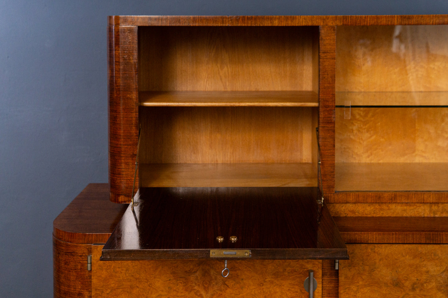 Art Deco Sideboard Schrank Regal Vitrine Alt Vintage 2404_2902