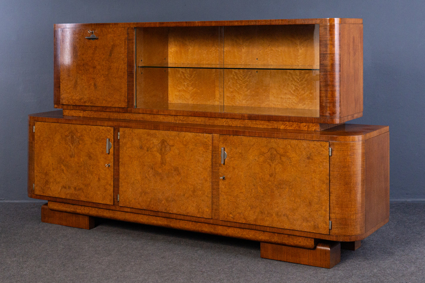 Art Deco Sideboard Schrank Regal Vitrine Alt Vintage 2404_2902