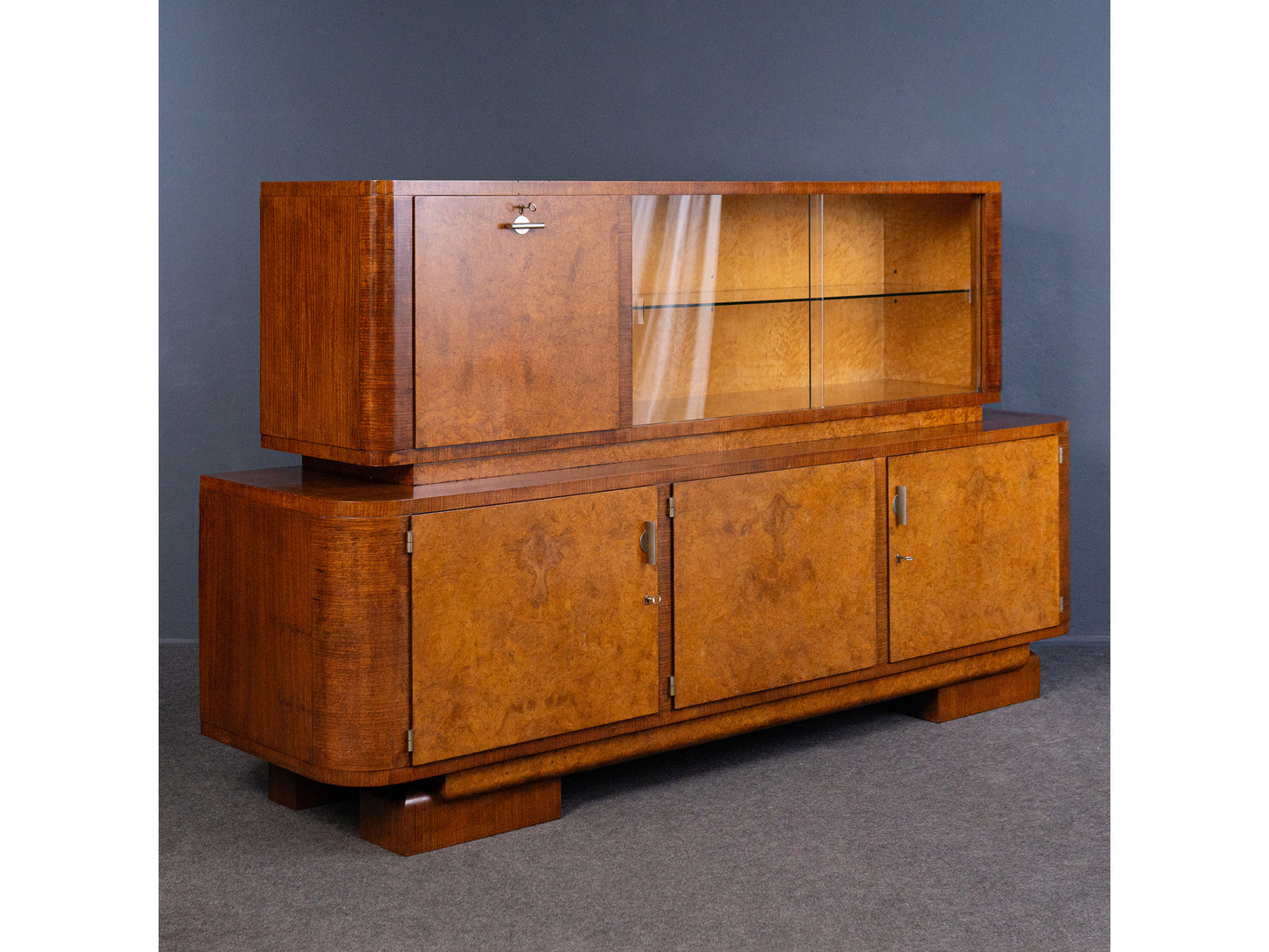 Art Deco Sideboard Schrank Regal Vitrine Alt Vintage 2404_2902