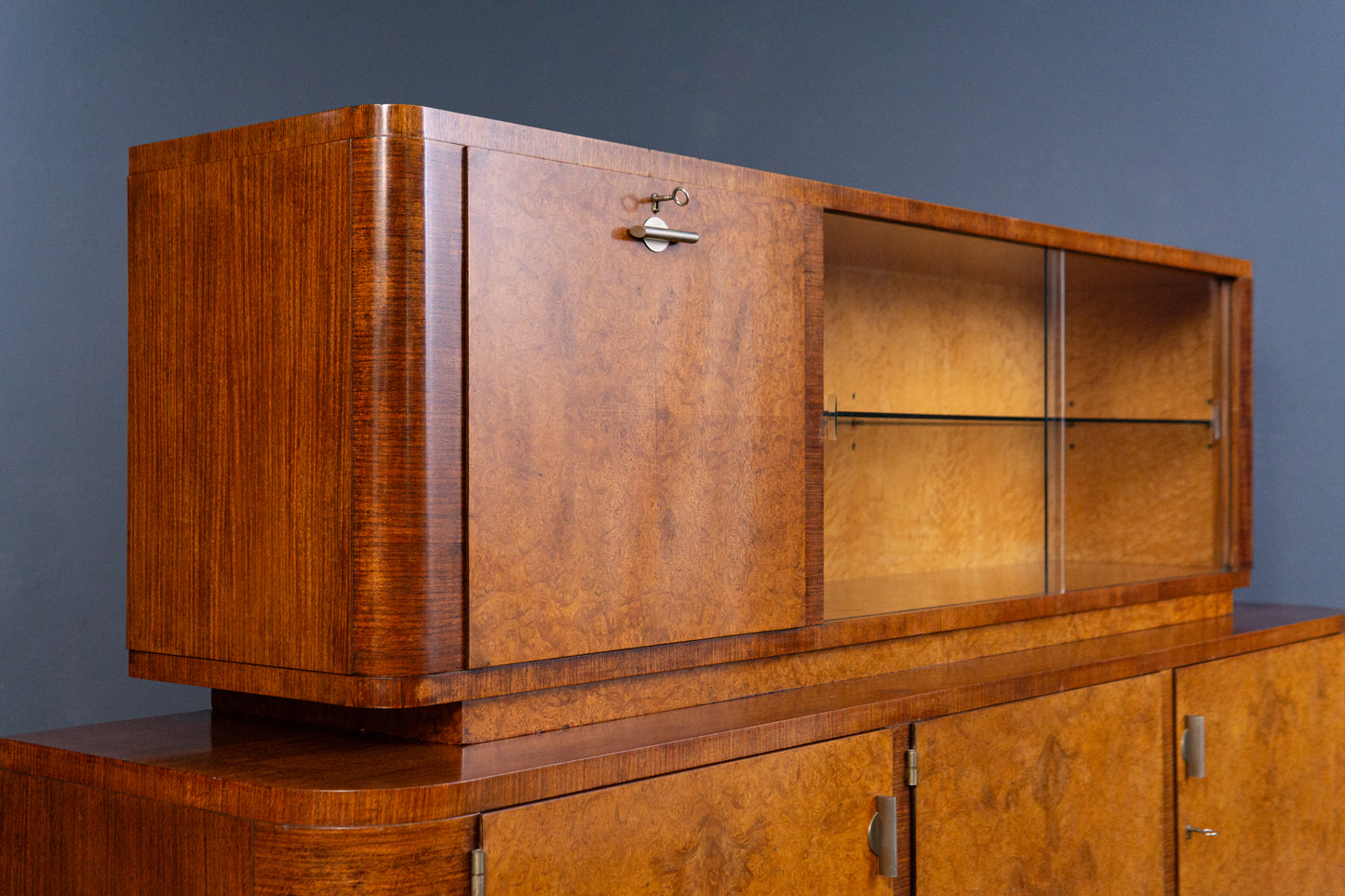 Art Deco Sideboard Schrank Regal Vitrine Alt Vintage 2404_2902