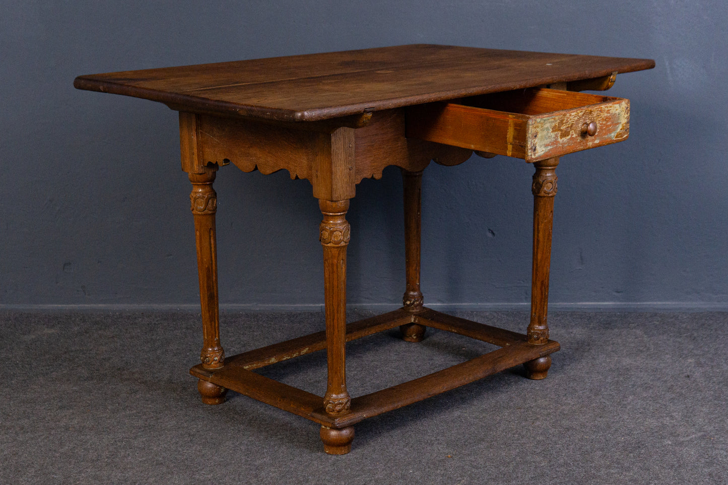 Tisch Vintage Esstisch Stuhl Tafel Küche Bank Alt Antik 2404_2903