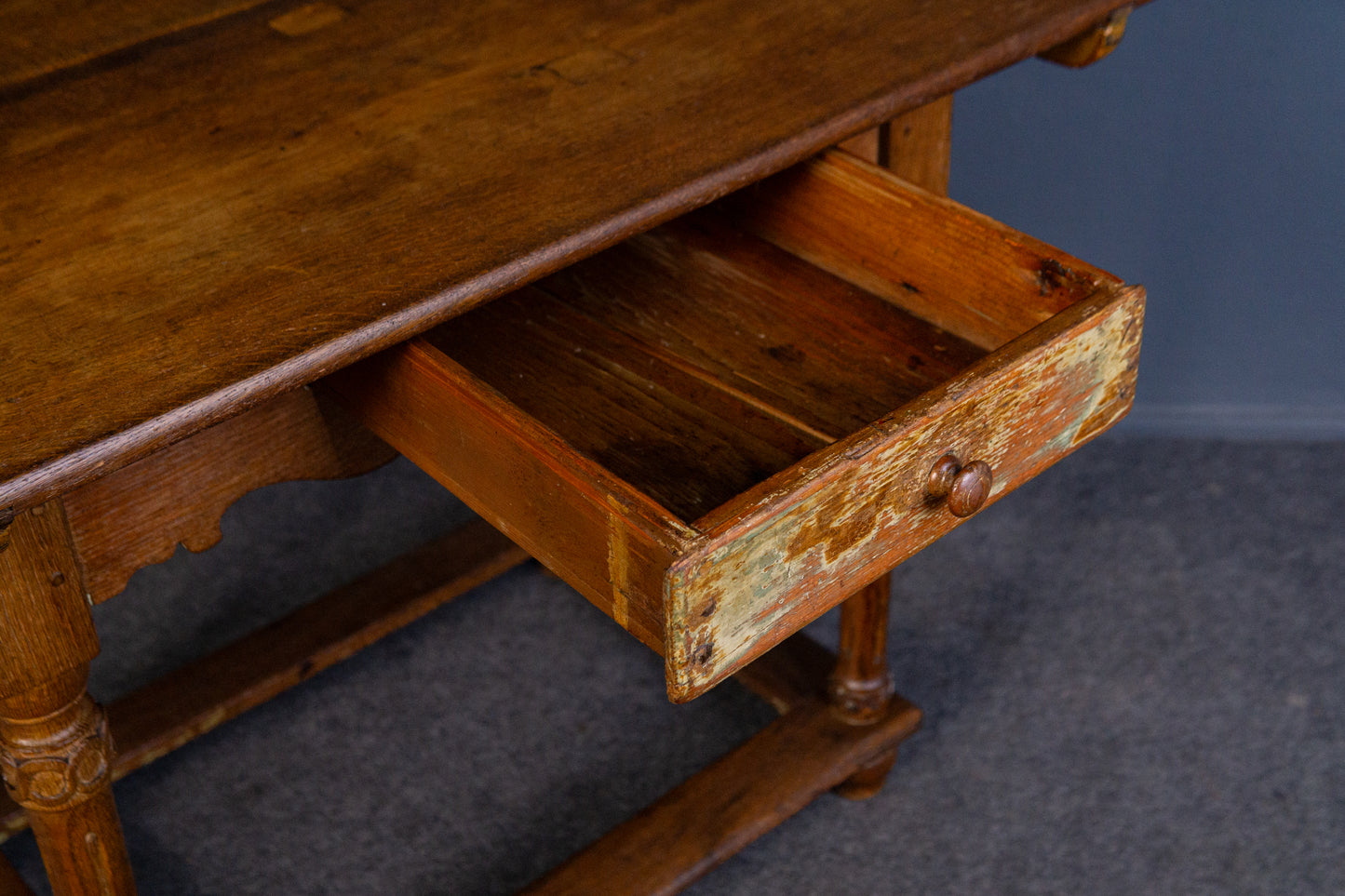 Tisch Vintage Esstisch Stuhl Tafel Küche Bank Alt Antik 2404_2903