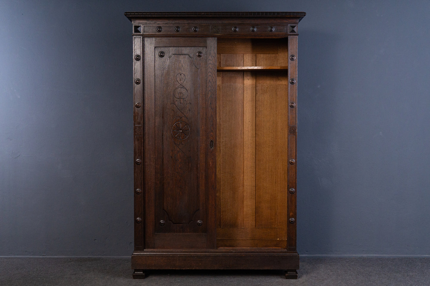 Gründerzeit Garderobe Alt Antik Schrank Regal Kommode 2405_0206