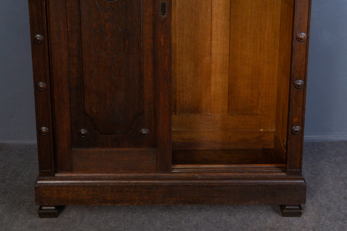 Gründerzeit Garderobe Alt Antik Schrank Regal Kommode 2405_0206