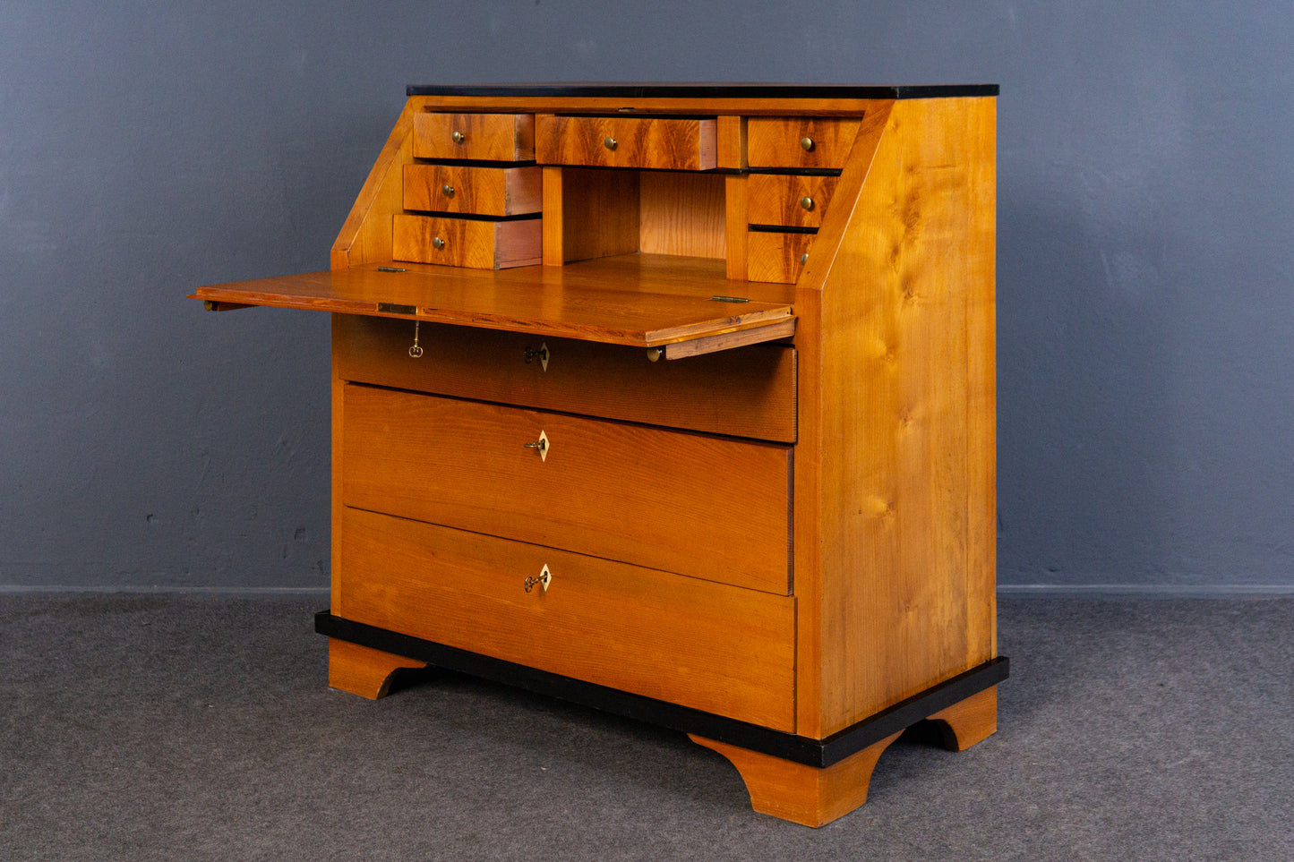 Vintage Sekretär Schreibtisch Kommode Schrank Alt Antik 2405_2307