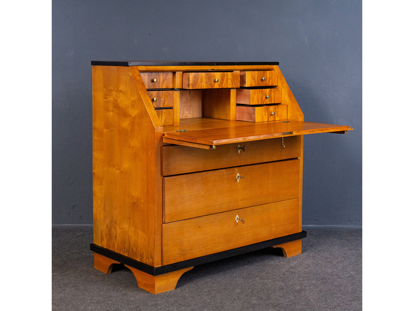Vintage Sekretär Schreibtisch Kommode Schrank Alt Antik 2405_2307