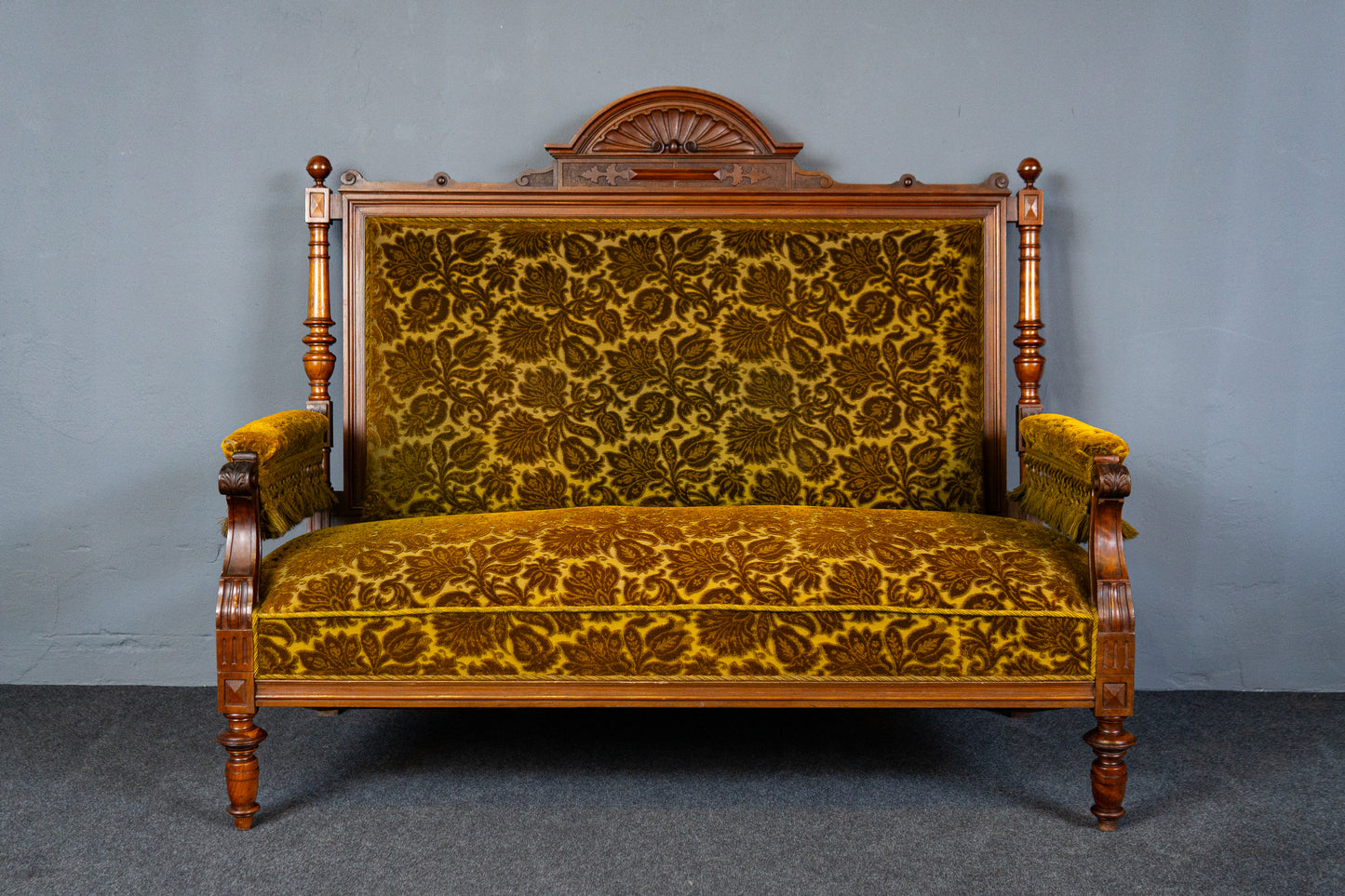 Elegante Gründerzeit Sofagarnitur im Originalzustand, zweite Hälfte des 19.Jahrhunderts - Sessel Sofa Alt Antik MÖBLINGER