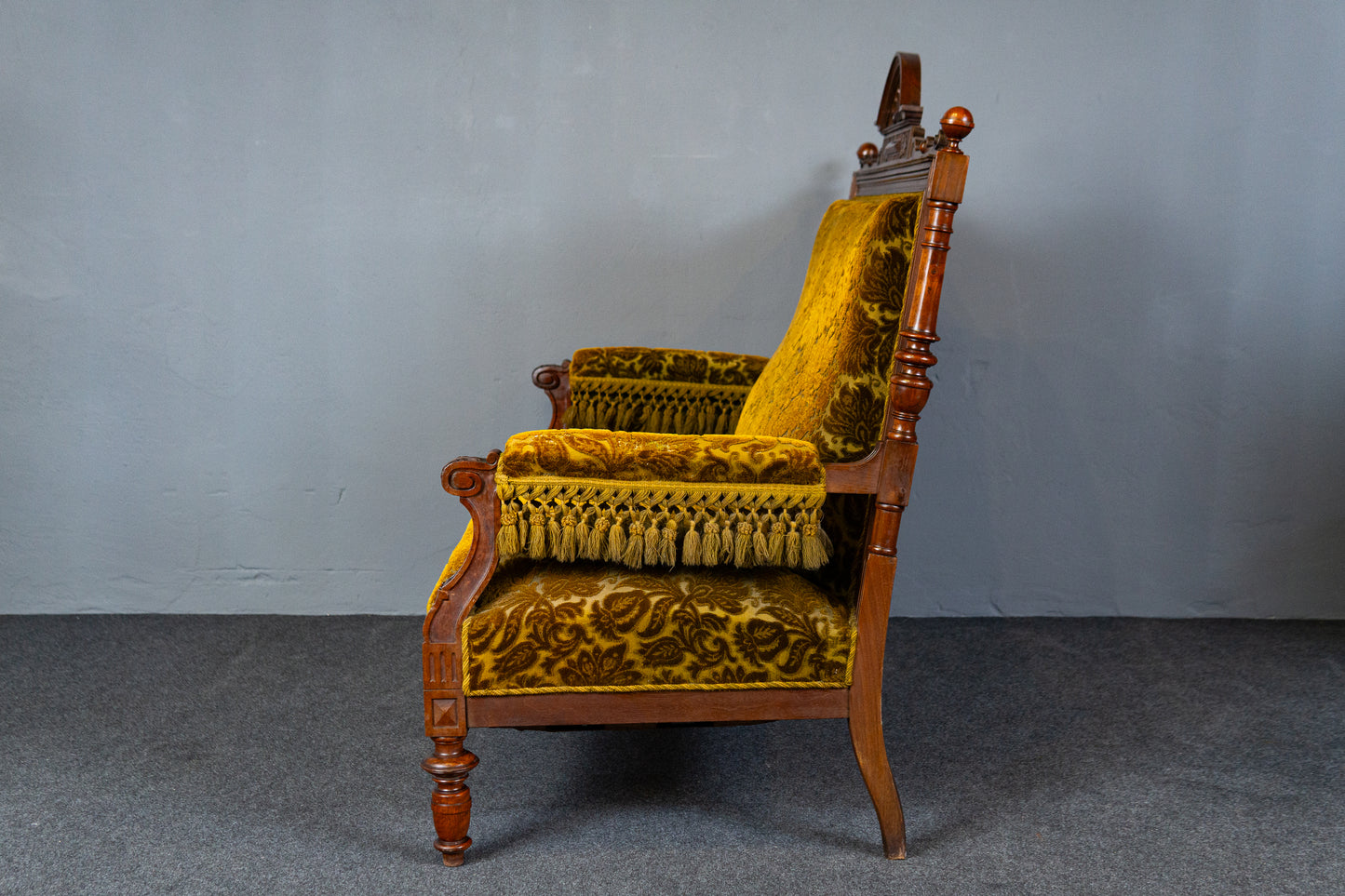 Elegante Gründerzeit Sofagarnitur im Originalzustand, zweite Hälfte des 19.Jahrhunderts - Sessel Sofa Alt Antik MÖBLINGER