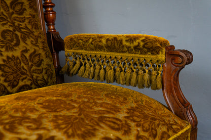 Elegante Gründerzeit Sofagarnitur im Originalzustand, zweite Hälfte des 19.Jahrhunderts - Sessel Sofa Alt Antik MÖBLINGER