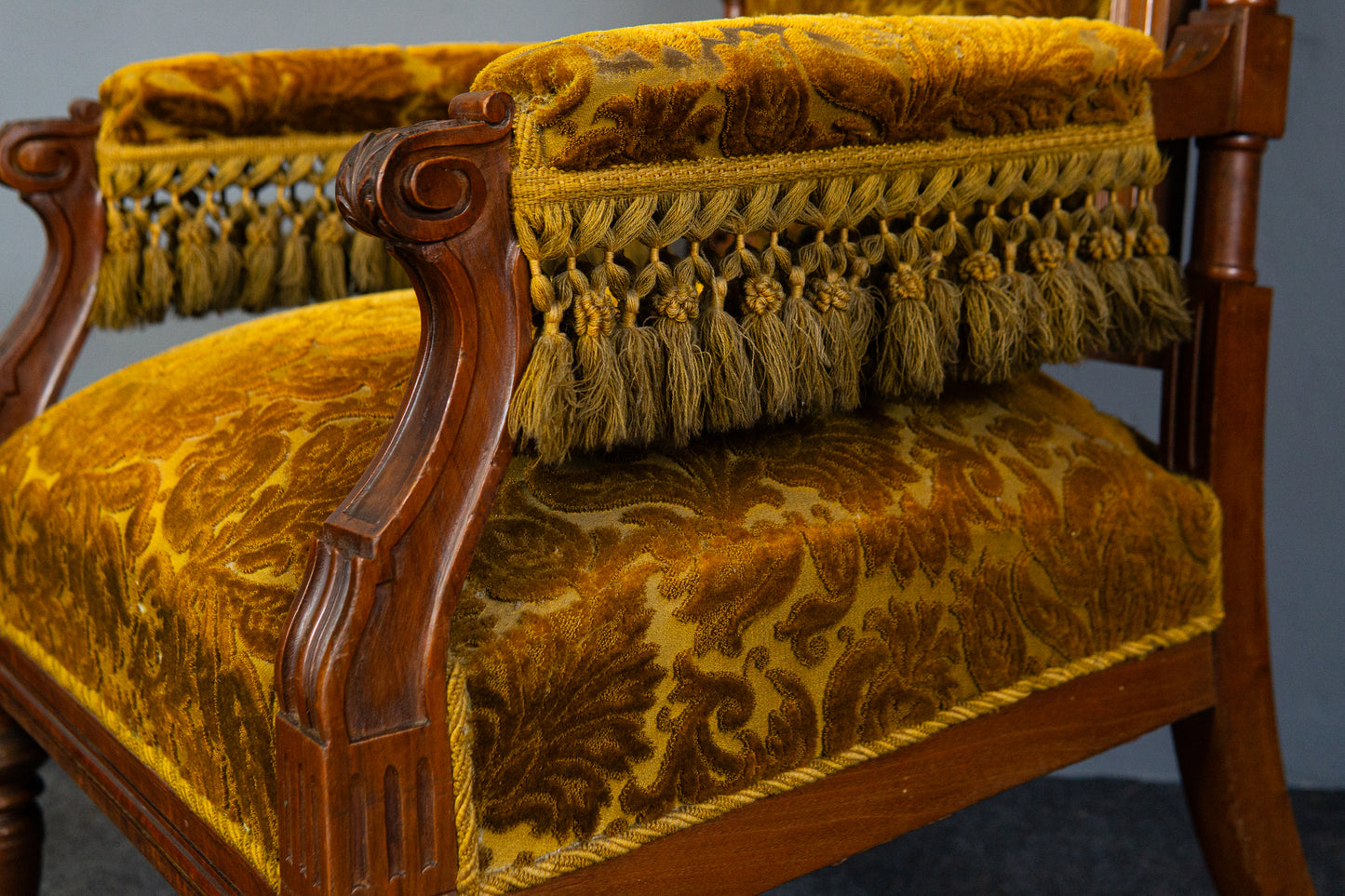 Elegante Gründerzeit Sofagarnitur im Originalzustand, zweite Hälfte des 19.Jahrhunderts - Sessel Sofa Alt Antik MÖBLINGER