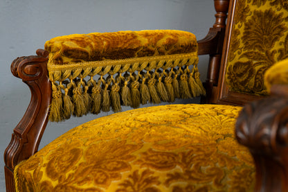 Elegante Gründerzeit Sofagarnitur im Originalzustand, zweite Hälfte des 19.Jahrhunderts - Sessel Sofa Alt Antik MÖBLINGER