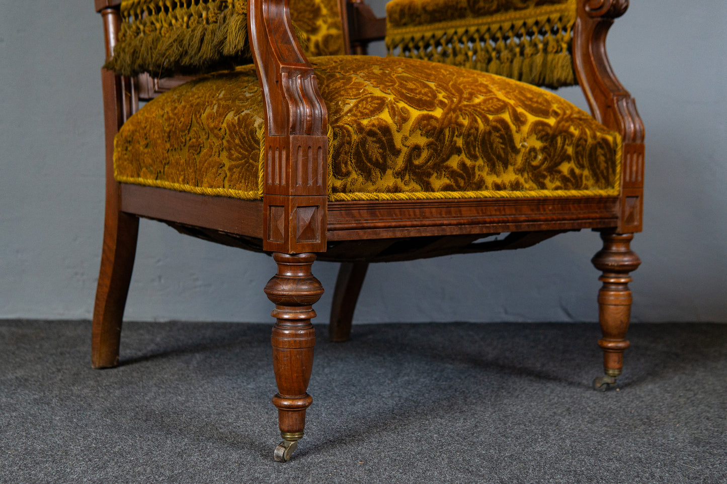 Elegante Gründerzeit Sofagarnitur im Originalzustand, zweite Hälfte des 19.Jahrhunderts - Sessel Sofa Alt Antik MÖBLINGER