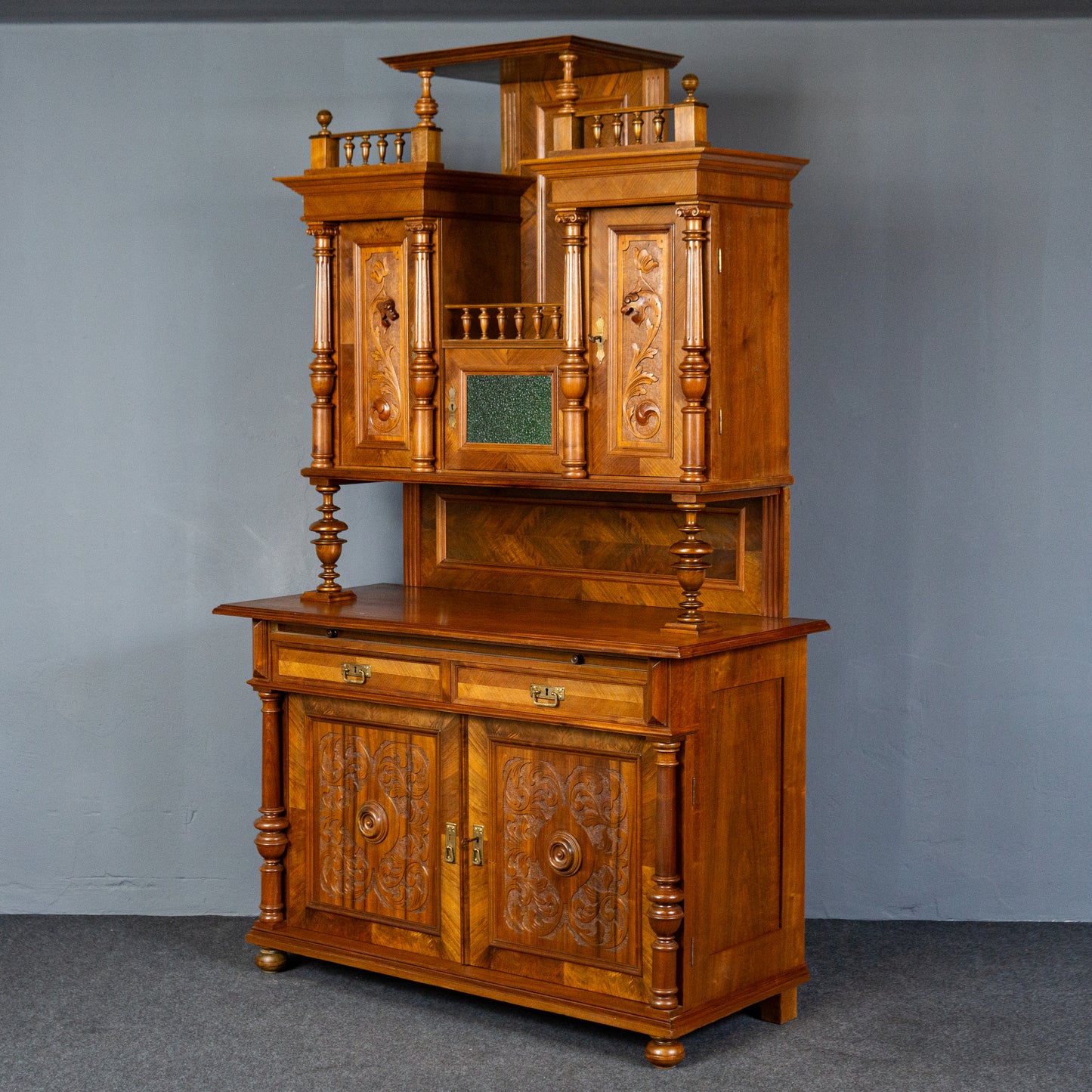 restau. Antik Buffet Anrichte Schrank Regal Alt Kommode MÖBLINGER 2501_1603