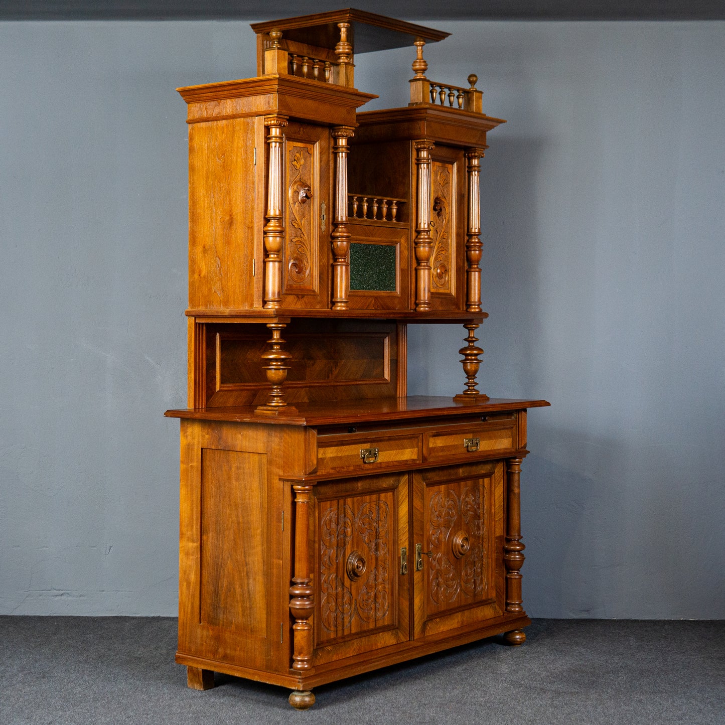 restau. Antik Buffet Anrichte Schrank Regal Alt Kommode MÖBLINGER 2501_1603