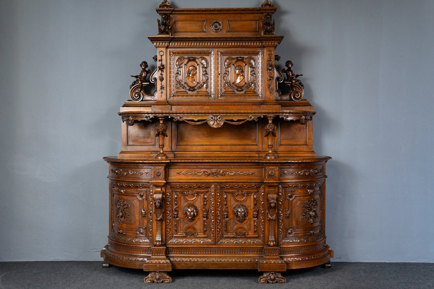 Antik Buffet Anrichte Schrank Regal Vintage Kommode MÖBLINGER 2501_1604