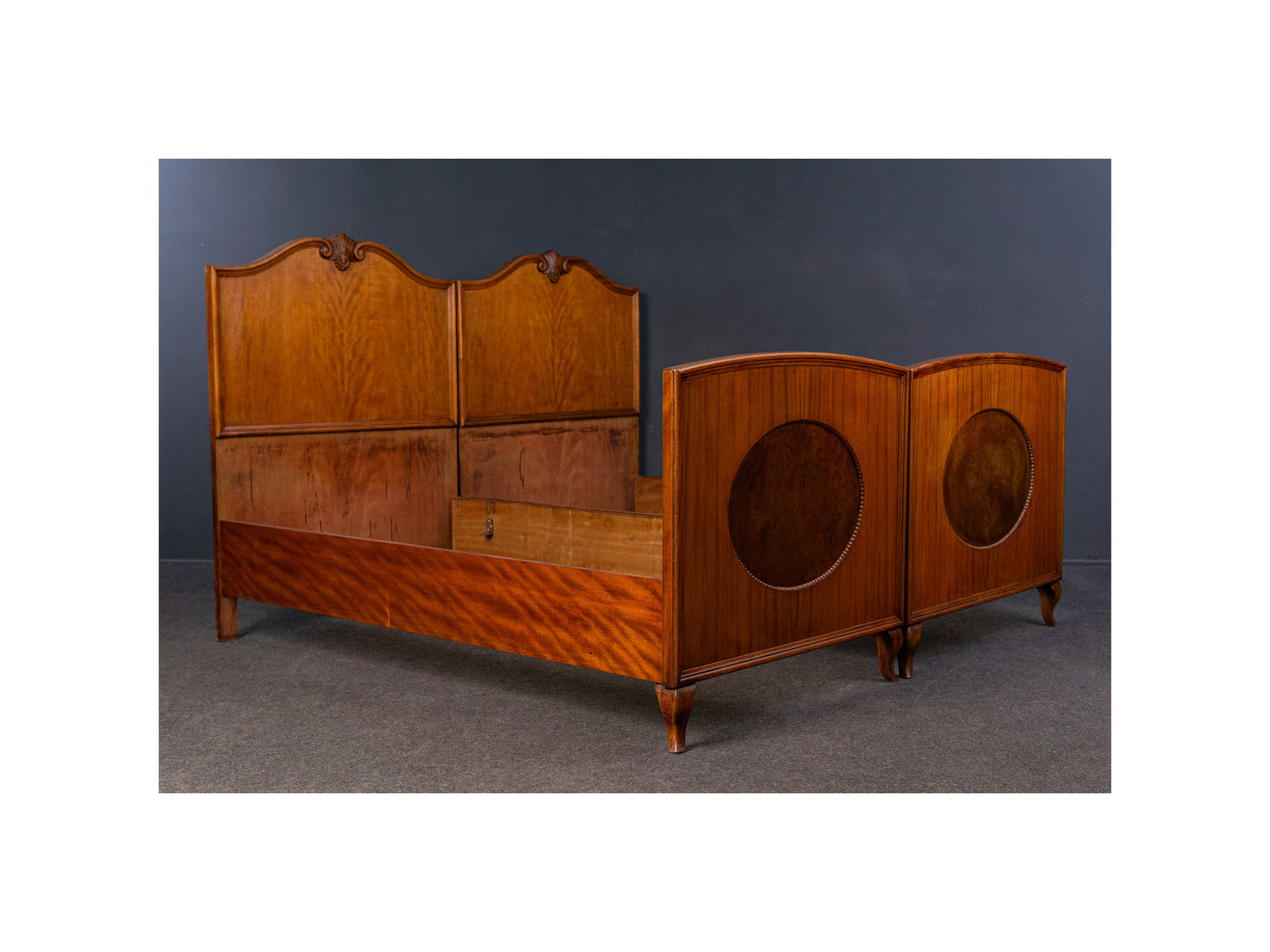 Doppel Bett Jugendstil Schlaf Sofa Couch Bed Alt Antik 2307_2701