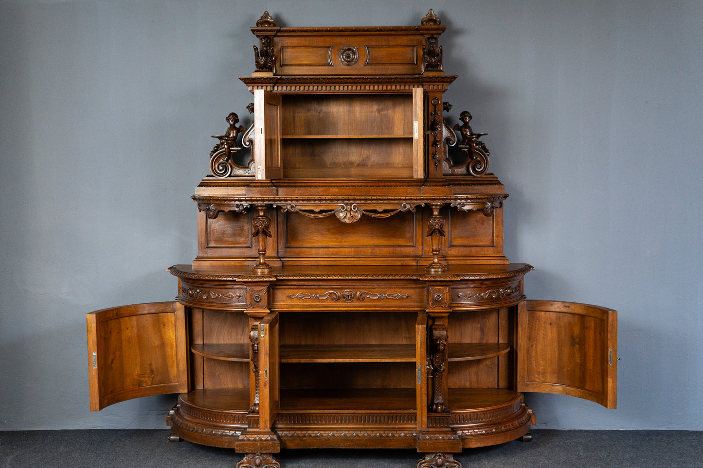 Antik Buffet Anrichte Schrank Regal Vintage Kommode MÖBLINGER 2501_1604