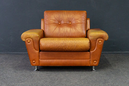 Sessel Leder Armchair Stuhl Lounge Loungechair Vintage 2204_2101_Sessel