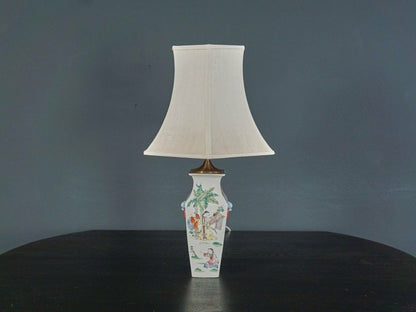 Lampe Asiatika Leuchte Tischlampe Licht Schirm Alt 2103_2203
