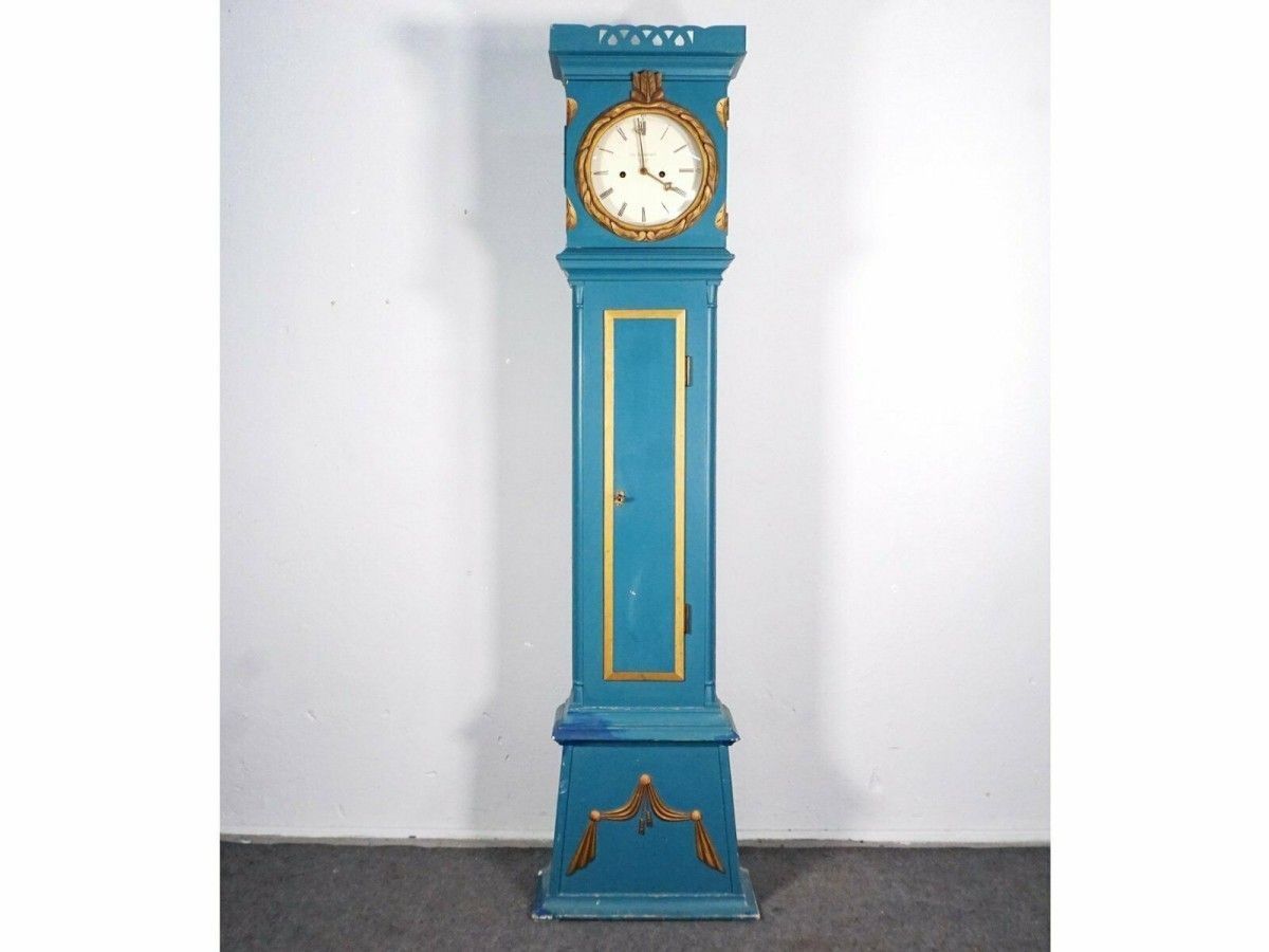 Standuhr Clock Dänemark Uhr Pendel Glocke Alt Antik