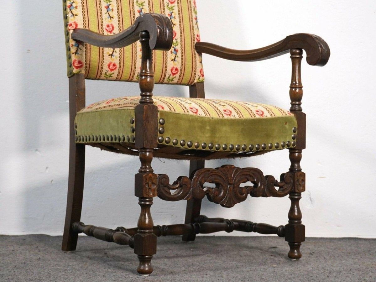 Armlehnsessel Barock-Stil Stuhl Sofa Polster Alt Antik