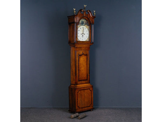 Antik Engl. Standuhr Gong Clock Zeit Time Uhr Kasten Alt 2308_2302