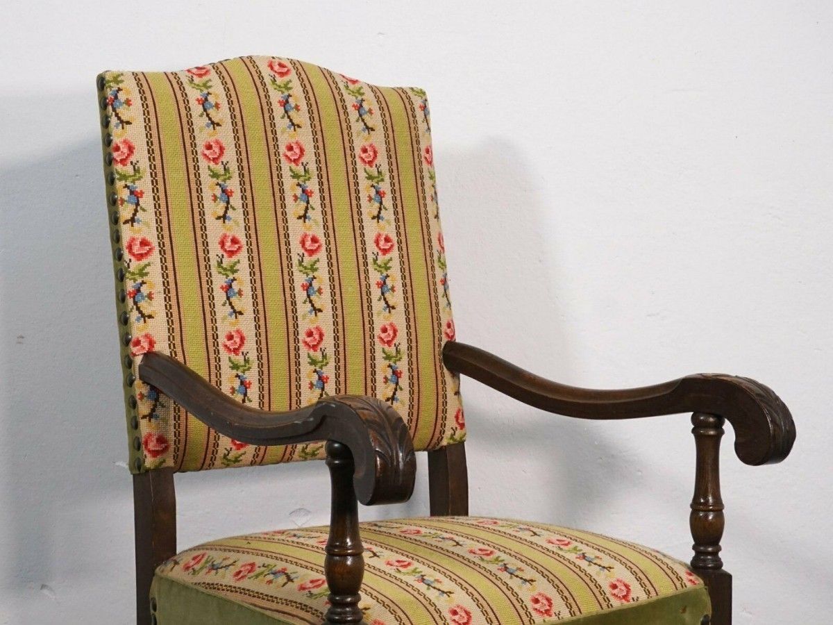 Armlehnsessel Barock-Stil Stuhl Sofa Polster Alt Antik