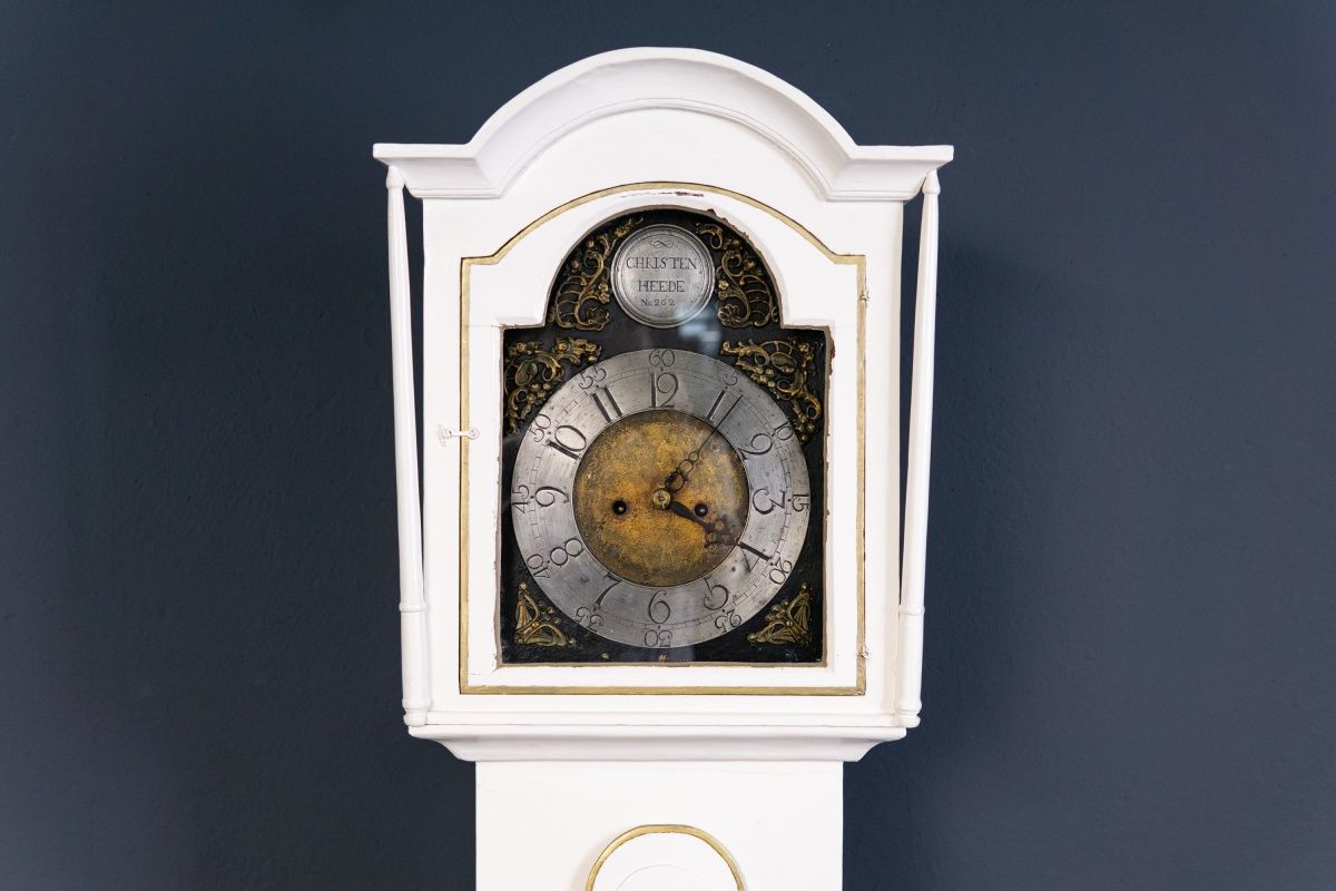 Standuhr Clock Zeit Time Wohnzimmer Uhr Kasten Antik Alt 2308_2401