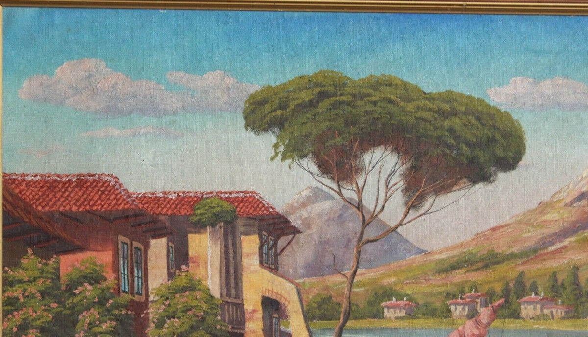 Ölgemälde signiert: "Gabini", südländische Landschaft  2000_0018