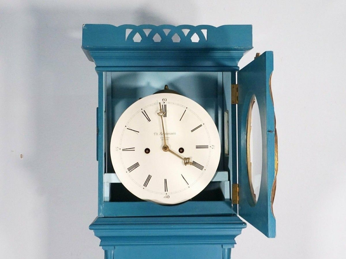 Standuhr Clock Dänemark Uhr Pendel Glocke Alt Antik