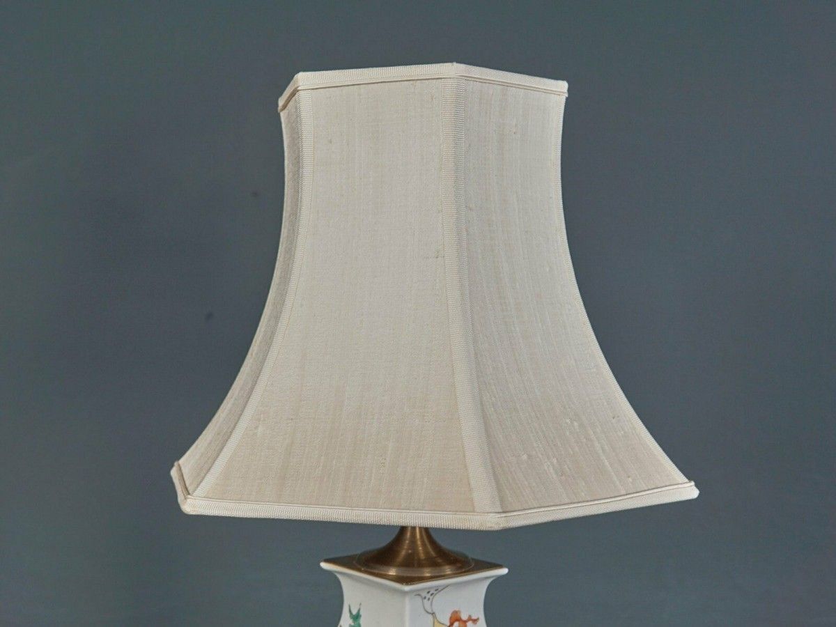 Lampe Asiatika Leuchte Tischlampe Licht Schirm Alt 2103_2203