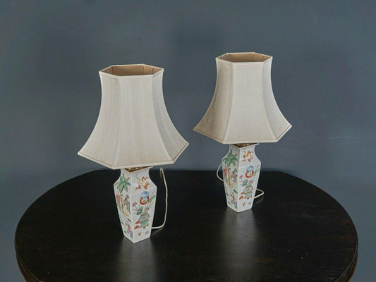 Lampe Asiatika Leuchte Tischlampe Licht Schirm Alt 2103_2203