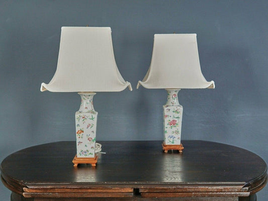 Lampe Asiatika Leuchte Tischlampe Licht Schirm Alt 2103_2206